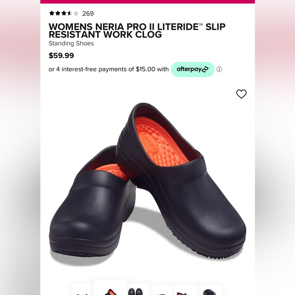 CROCS WOMENS 9 NERIA PRO STANDING CLOG 📌 barely worn